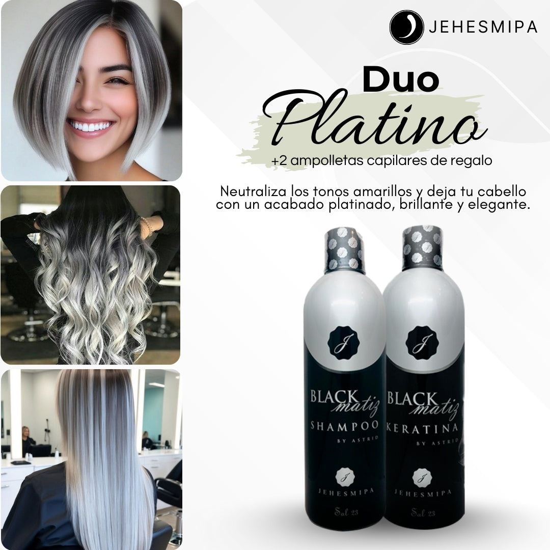 Matiz capilar- Duo Platinum- Platina tu cabello al instante.